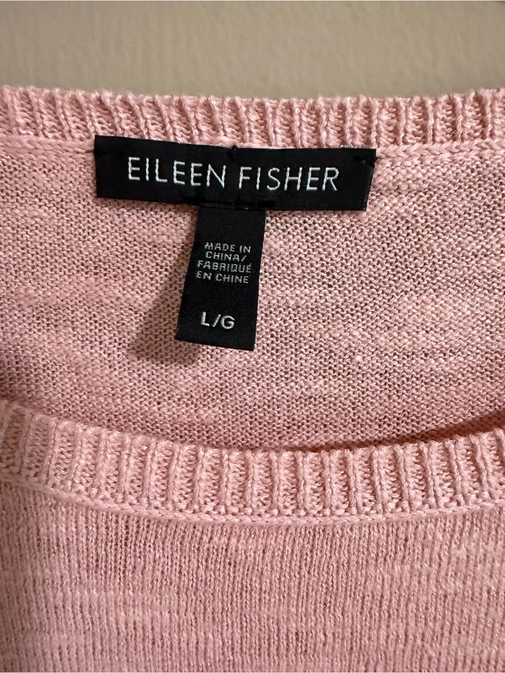 Eileen Fisher Pale Pink Long-Sleeve Tunic